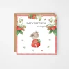 'Lovely Gran' Strawberry & Bird Birthday Card