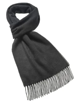 Luxury Black Merino Lambswool Scarf