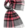 Luxury Westminster Gray/Pink Merino Lambswool Scarf