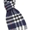 Luxury Westminster Navy Merino Lambswool Scarf