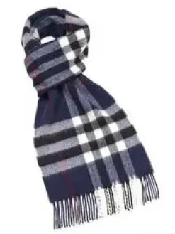 Luxury Westminster Navy Merino Lambswool Scarf