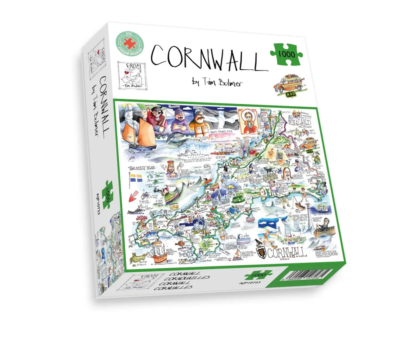 Map of Cornwall 1000 Piece Jigsaw Puzzle
