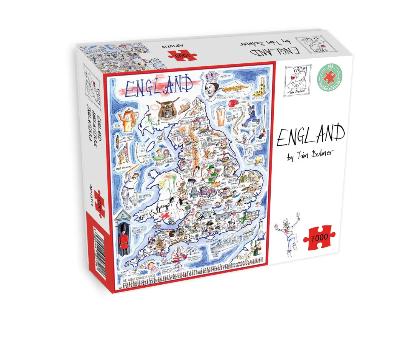 Map of England 1000 Piece Jigsaw Puzzle
