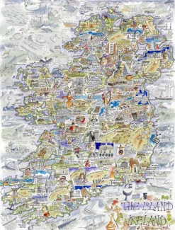 Map of Ireland 1000 Piece Jigsaw Puzzle