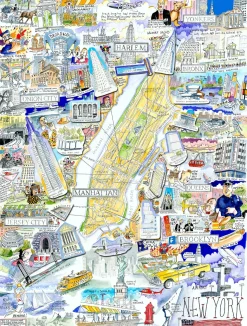 Map of New York City 1000 Piece Jigsaw Puzzle