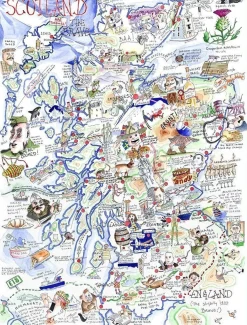 Map of Scotland 1000 Piece Jigsaw Puzzle