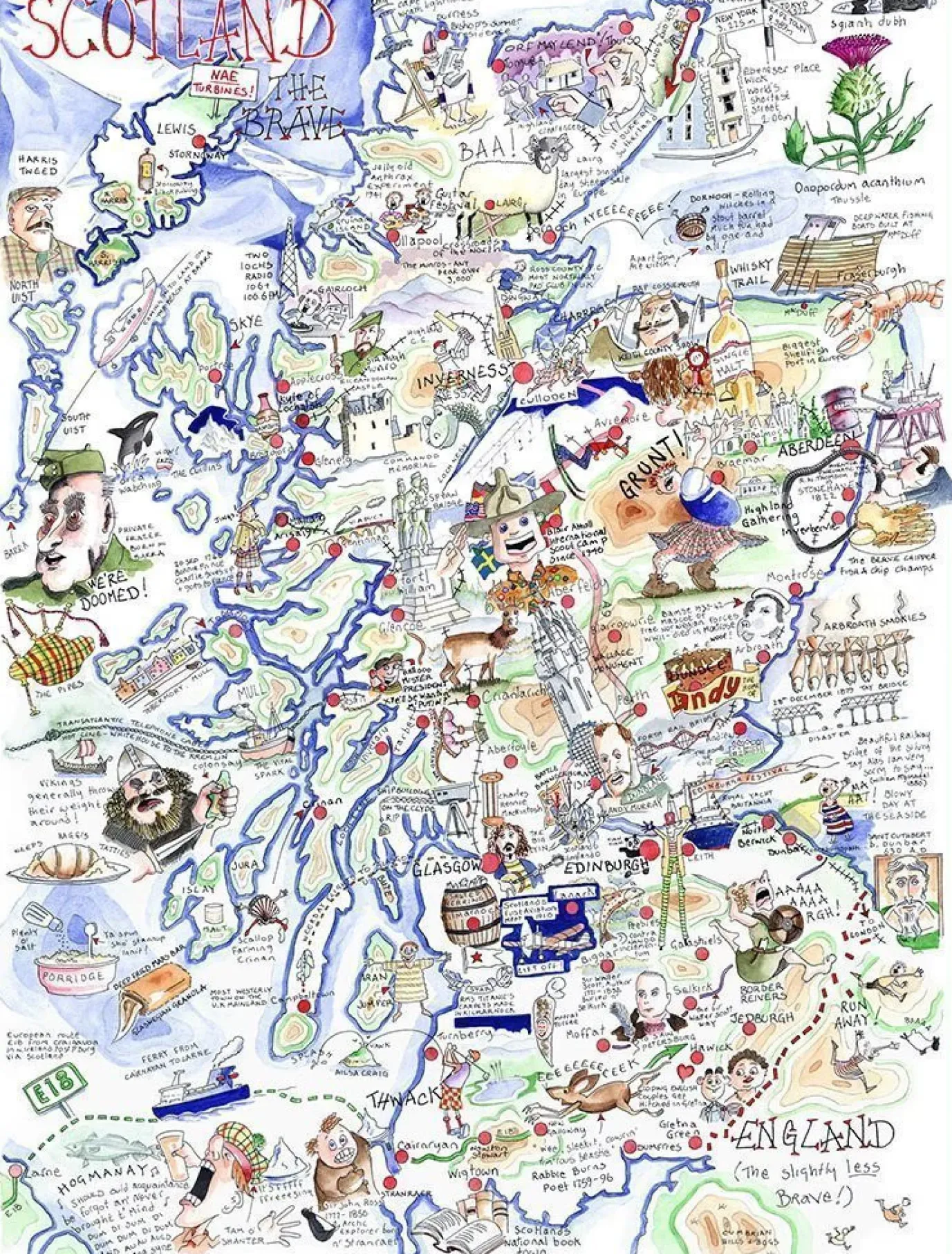 Map of Scotland 1000 Piece Jigsaw Puzzle