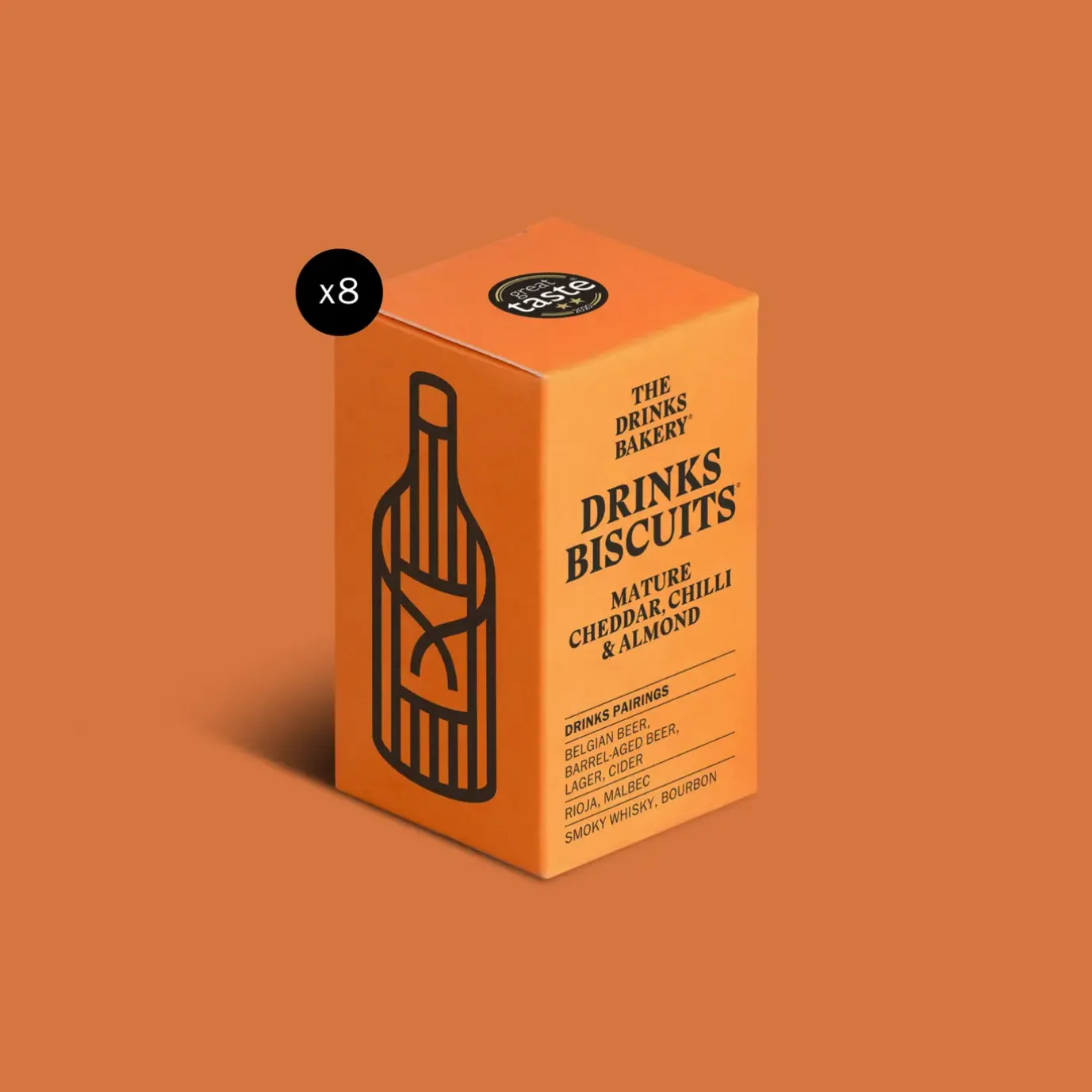 Mature Cheddar, Chilli and Almond Drinks Biscuits 36g