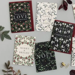 Merry Nouveau - Box of 8 Luxury Botanical Christmas Cards