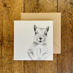 Merry Squirrel Greetings Card