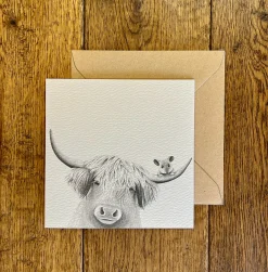 Moo and Mouse Greetings Card