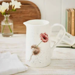 Mouse & Poppy Bone China 2 Pint Jug