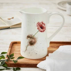 Mouse & Poppy Bone China 2 Pint Jug