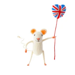 Mouse with Union Jack Balloon