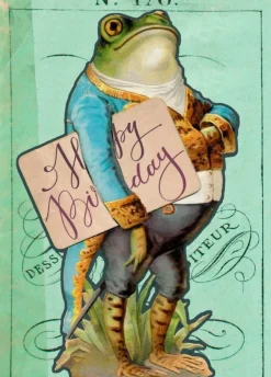 Mr. Frog Birthday Greetings Card