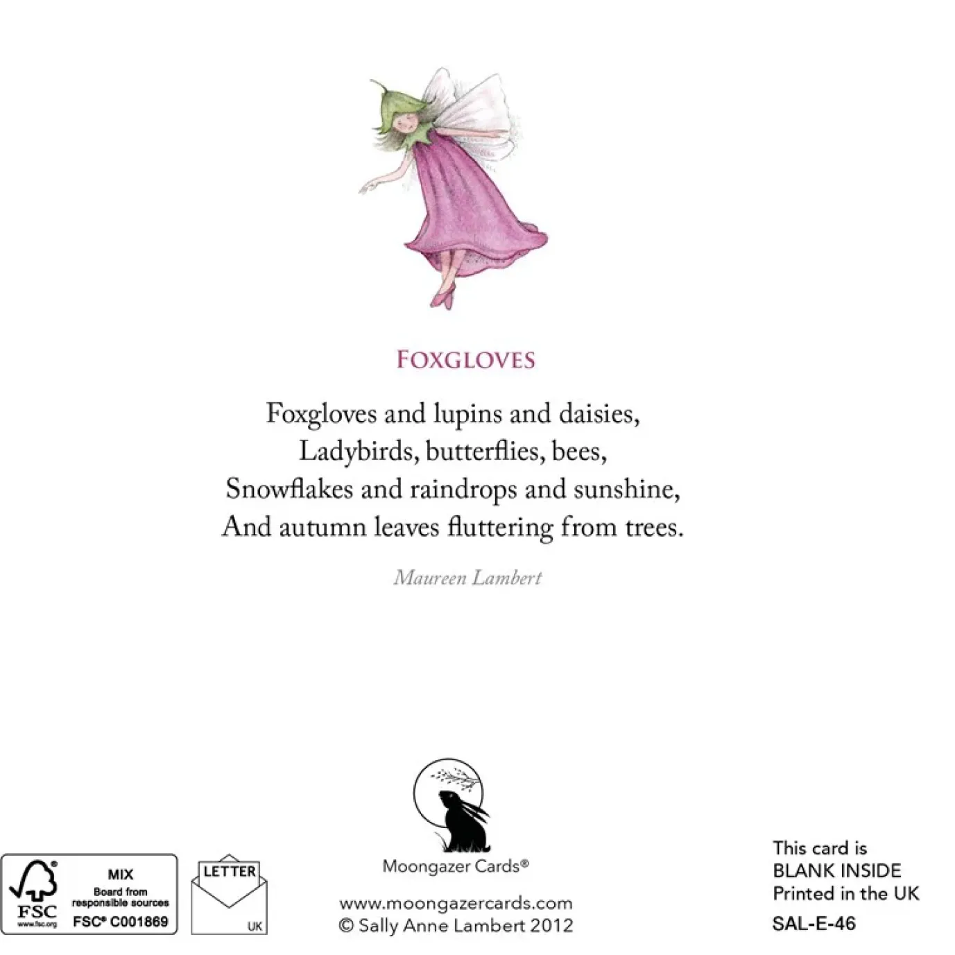 My Garden Foxglove Fairy Greeting Card