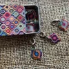 Mystical Lanterns Set of 6 Crochet Markers in a Pocket Tin