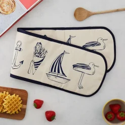 Nautical Beachscape Double Oven Glove
