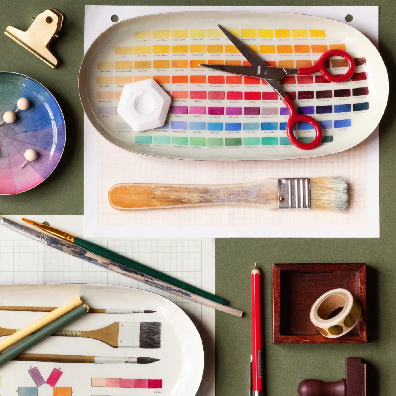 Nomenclature of Colors Enamel Printed Tray