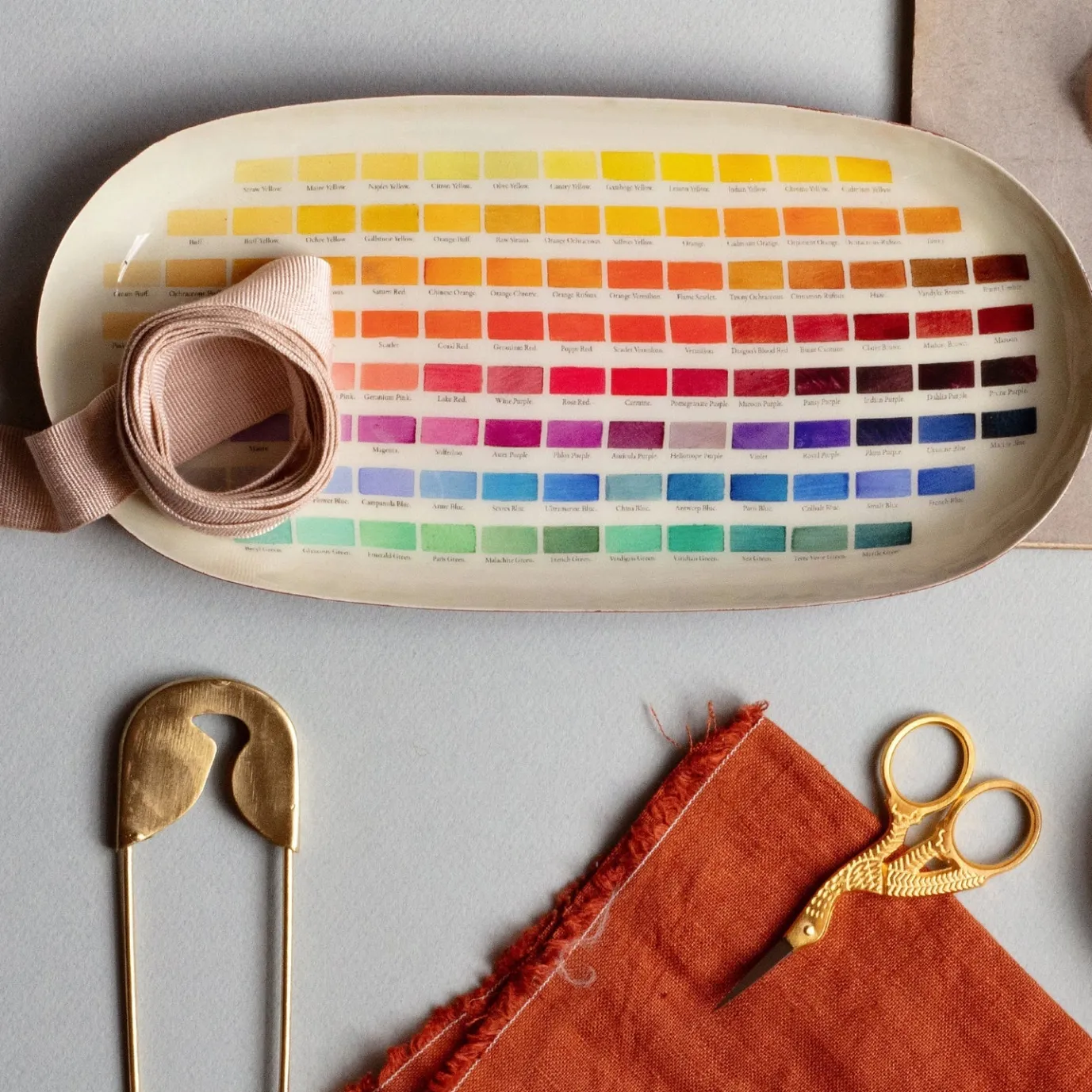 Nomenclature of Colors Enamel Printed Tray