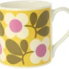 Orla Kiely Floret Yellow Bone China Mug