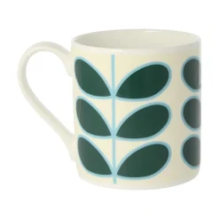 Orla Kiely Linear Stem Teal Bone China Mug