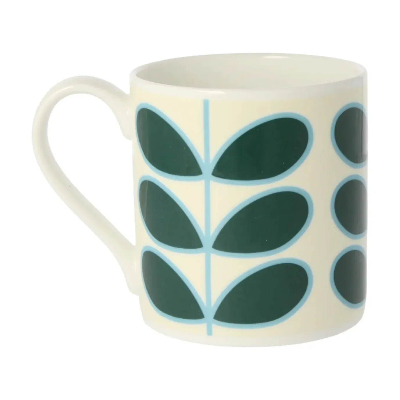 Orla Kiely Linear Stem Teal Bone China Mug