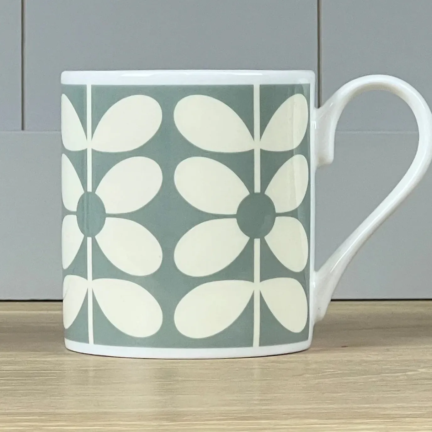 Orla Kiely 60's Stem Duckegg Bone China Mug