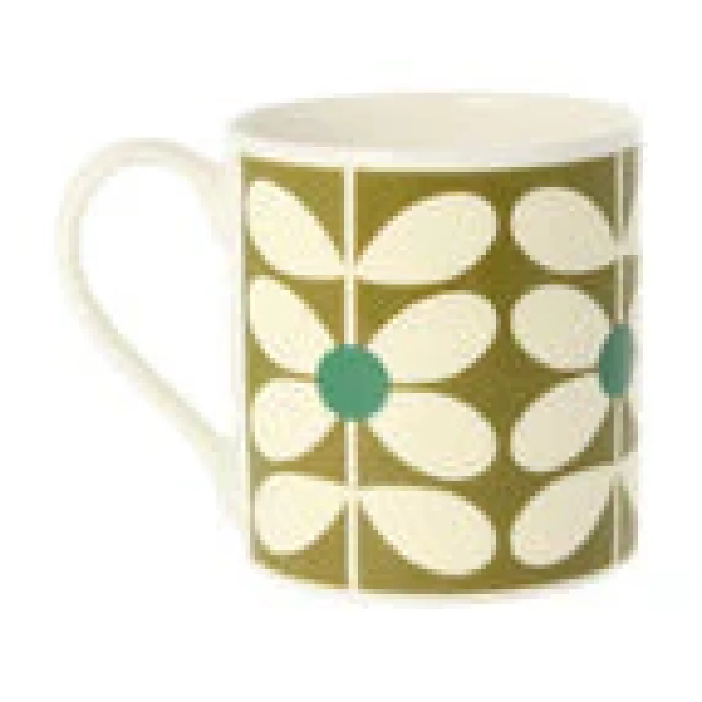 Orla Kiely 60's Stem Olive Bone China Mug