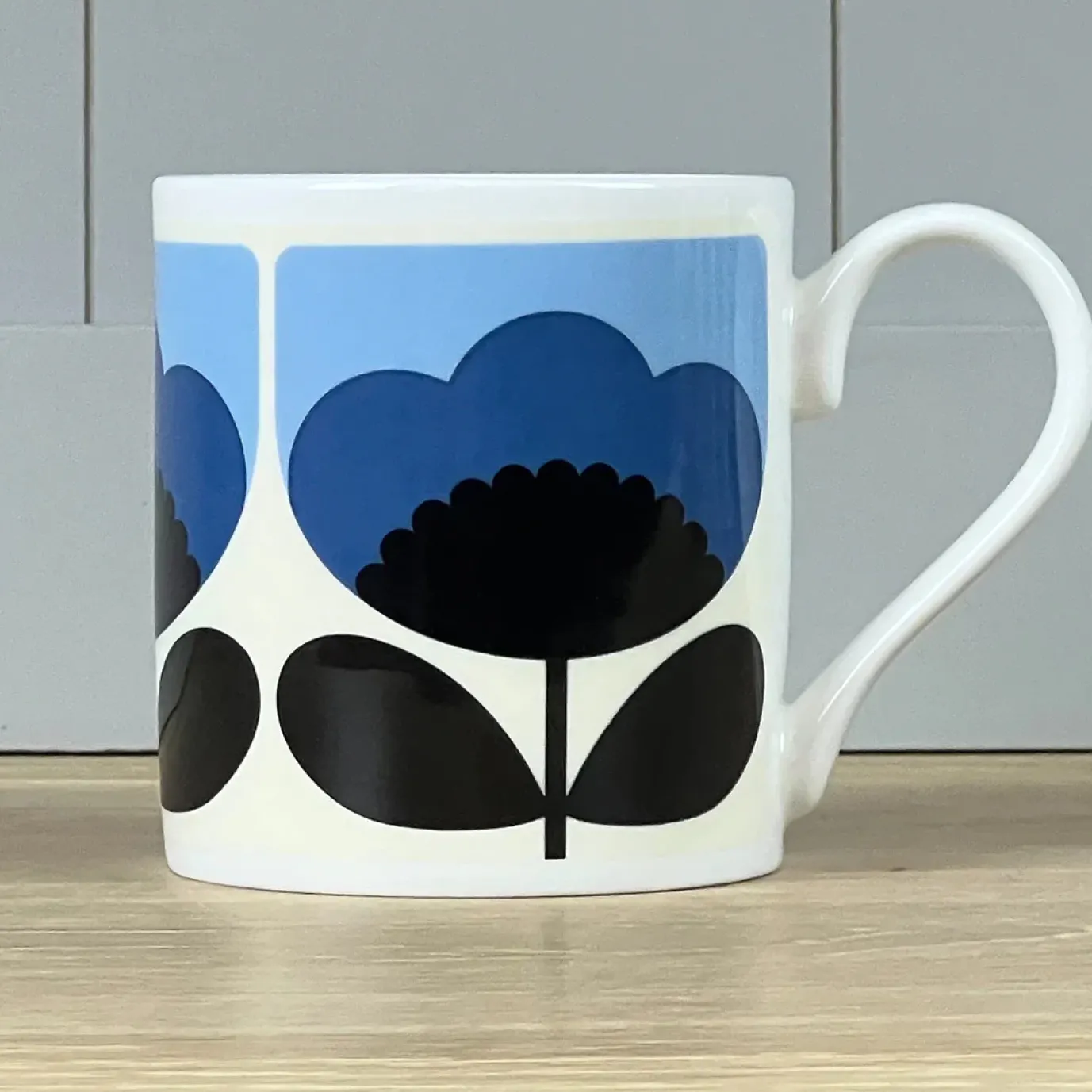 Orla Kiely Spring Bloom Blue Bone China Mug
