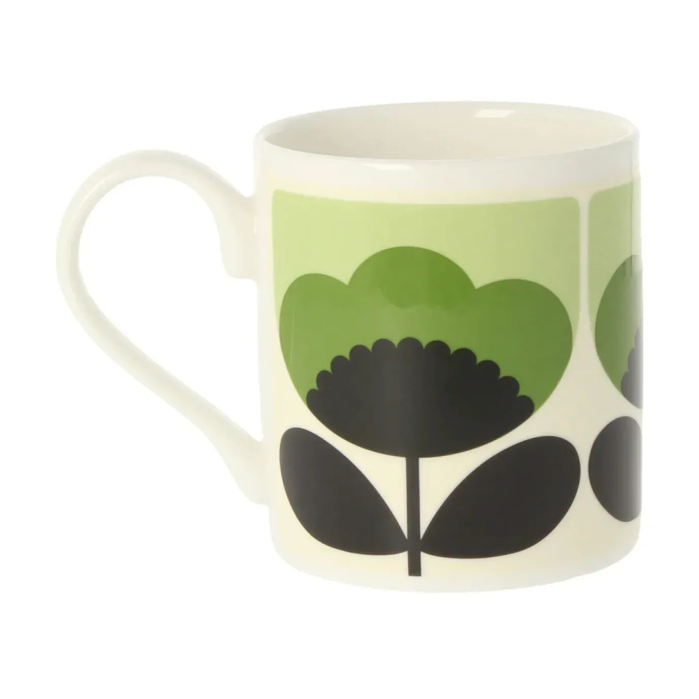 Orla Kiely Spring Bloom Green Bone China Mug