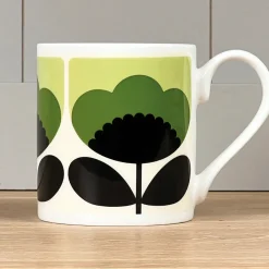 Orla Kiely Spring Bloom Green Bone China Mug