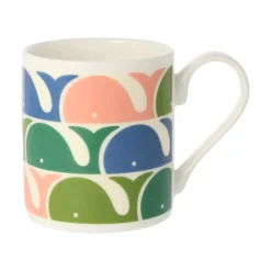 Orla Kiely Whale Pink Bone China Mug
