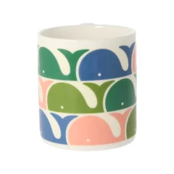 Orla Kiely Whale Pink Bone China Mug