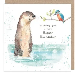 Otter "Wishing you a very Happy Birthday" Greetings Card