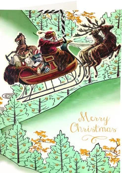 Over the Trees Christmas Hanging Fandangle Card