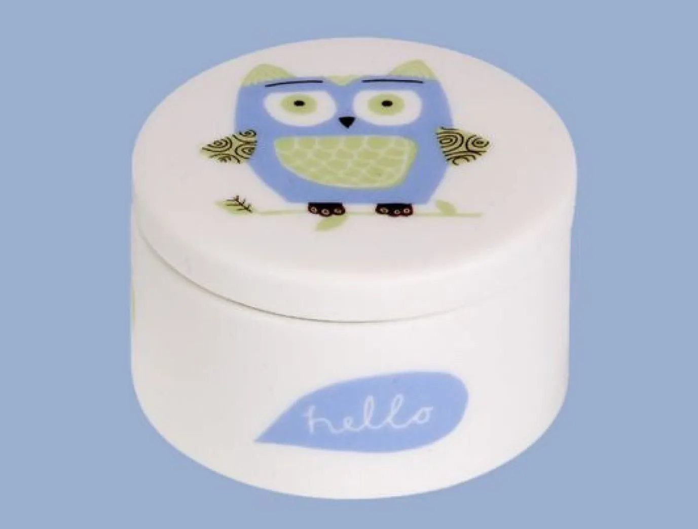 Owlie Keepsake Box in Blue