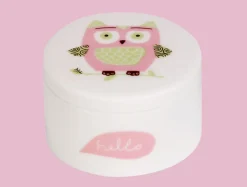 Owlie Keepsake Box in Pink