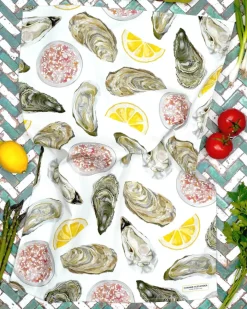 Oyster Tea Towel by Corinne Alexander