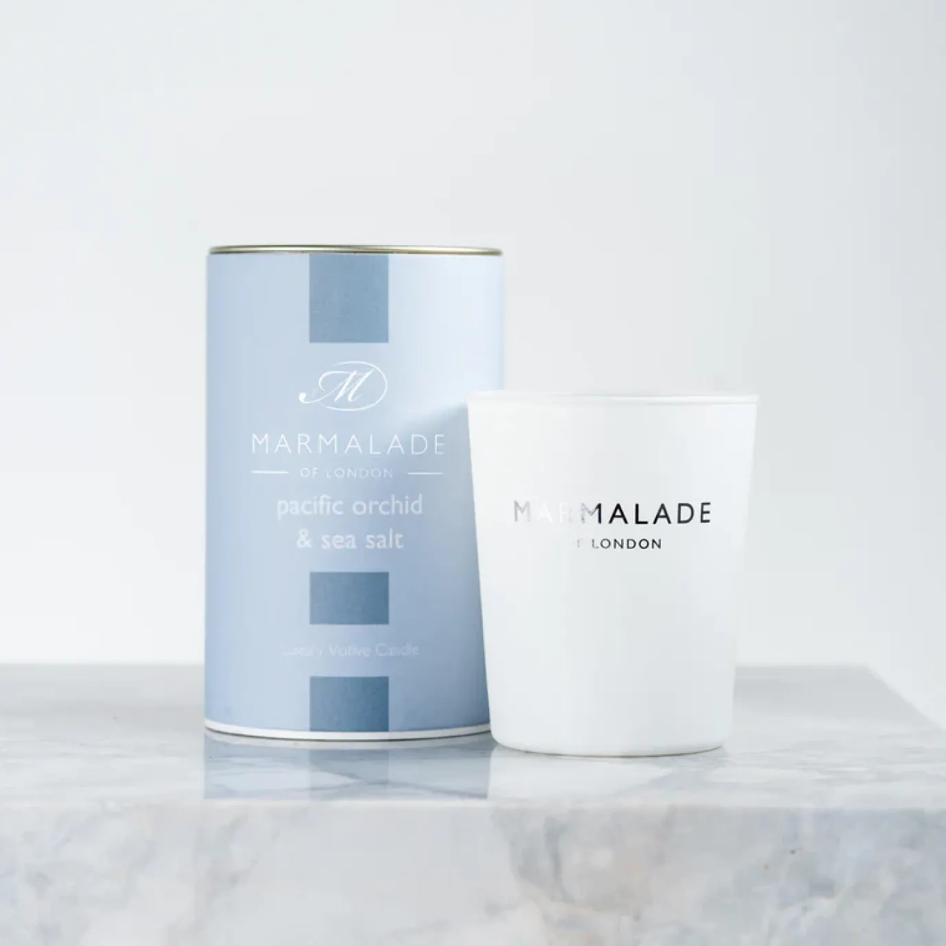 Pacific Orchid and Sea Salt Luxury Glass Votive Candle