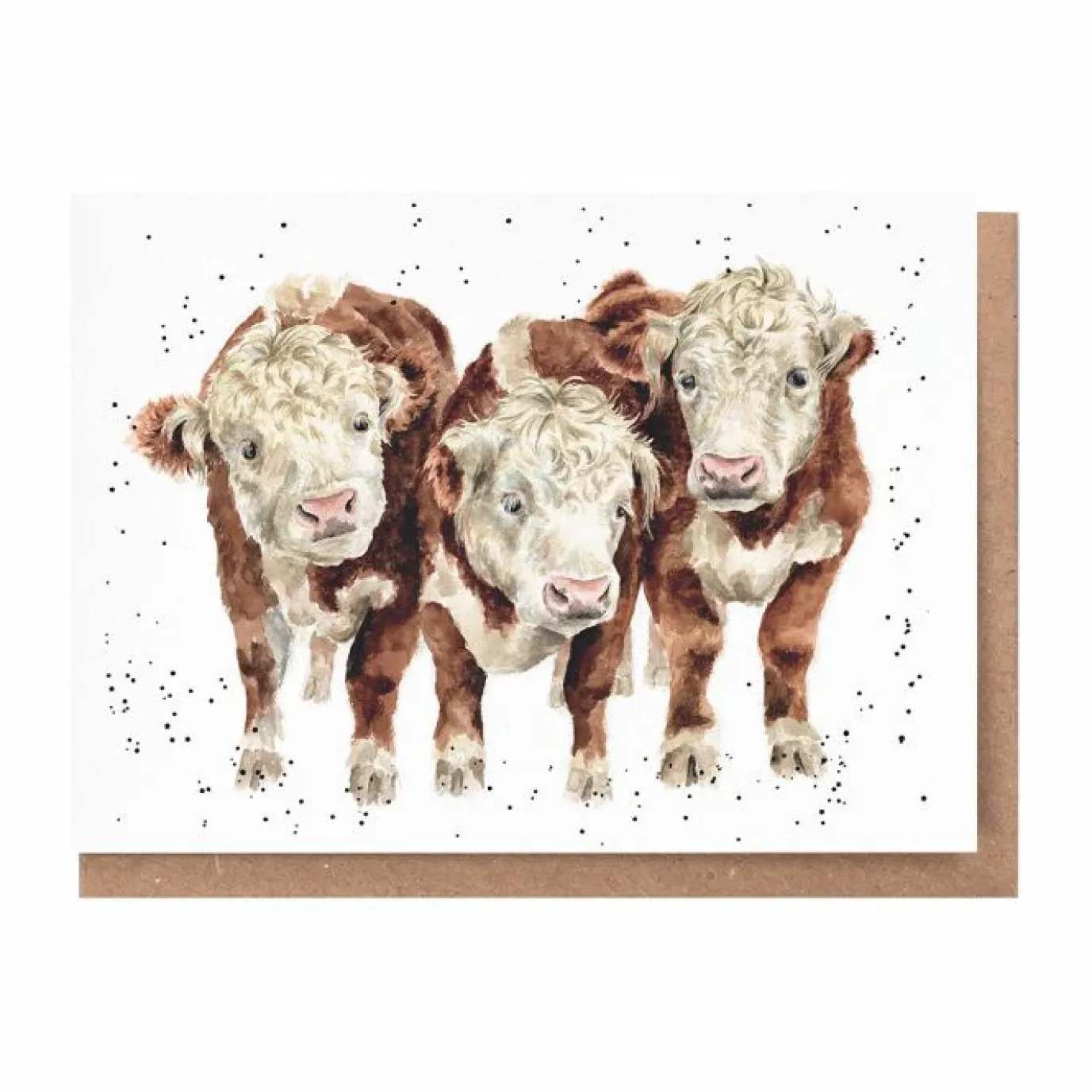'Paddy, Percy and Pedro' Cows Greetings Card