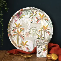 Palm Garden Deepwell Tin Tray