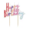 Pastel Happy Birthday Candle Cake Topper