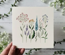 Pastel Wildflowers Greeting Card