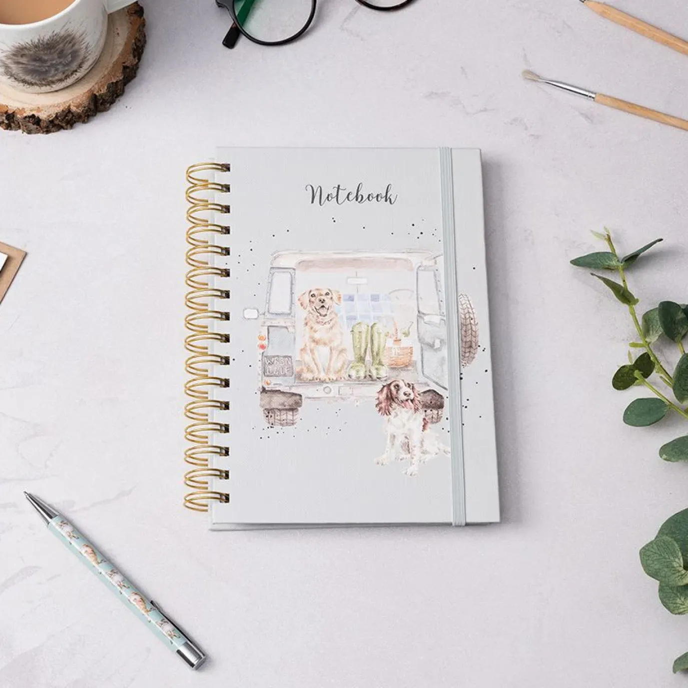 'Paws For A Picnic' Labrador & Spaniel Spiral Bound Notebook