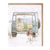 'Paws for a Picnic' Spaniel and Labrador Blank Greetings Card