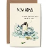 Penguin New Home Greetings Card