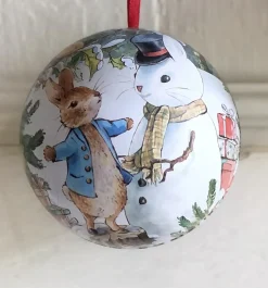 Peter Rabbit Christmas Tin Baubles
