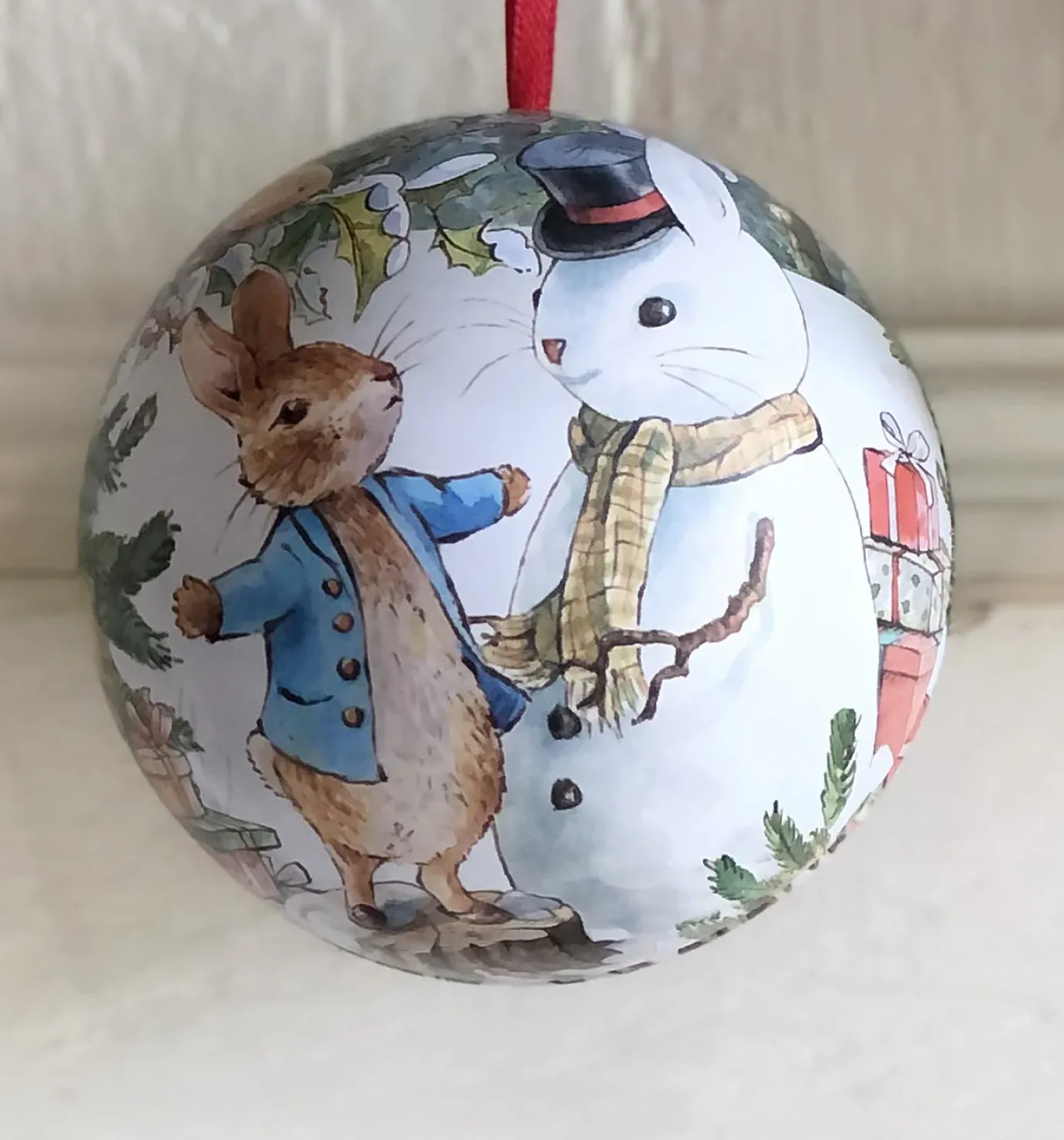 Peter Rabbit Christmas Tin Baubles