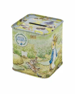 Peter Rabbit Square Tin Money Box